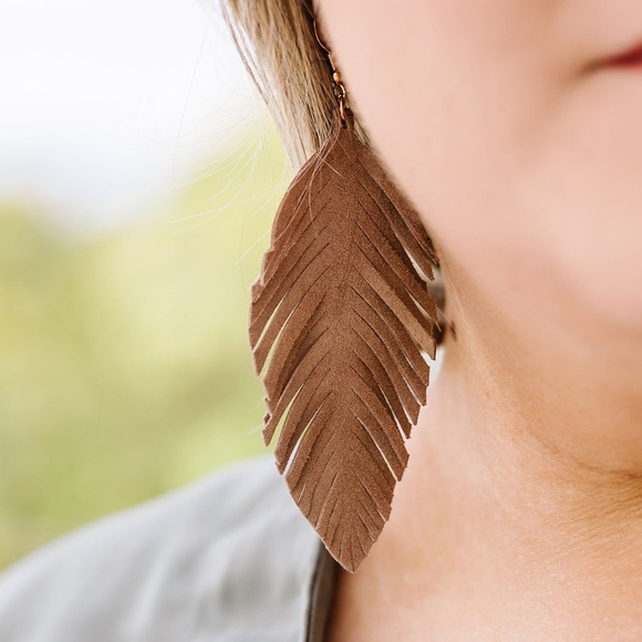 Don't Leave Me Earrings In Mustard - Picture 4 of 5